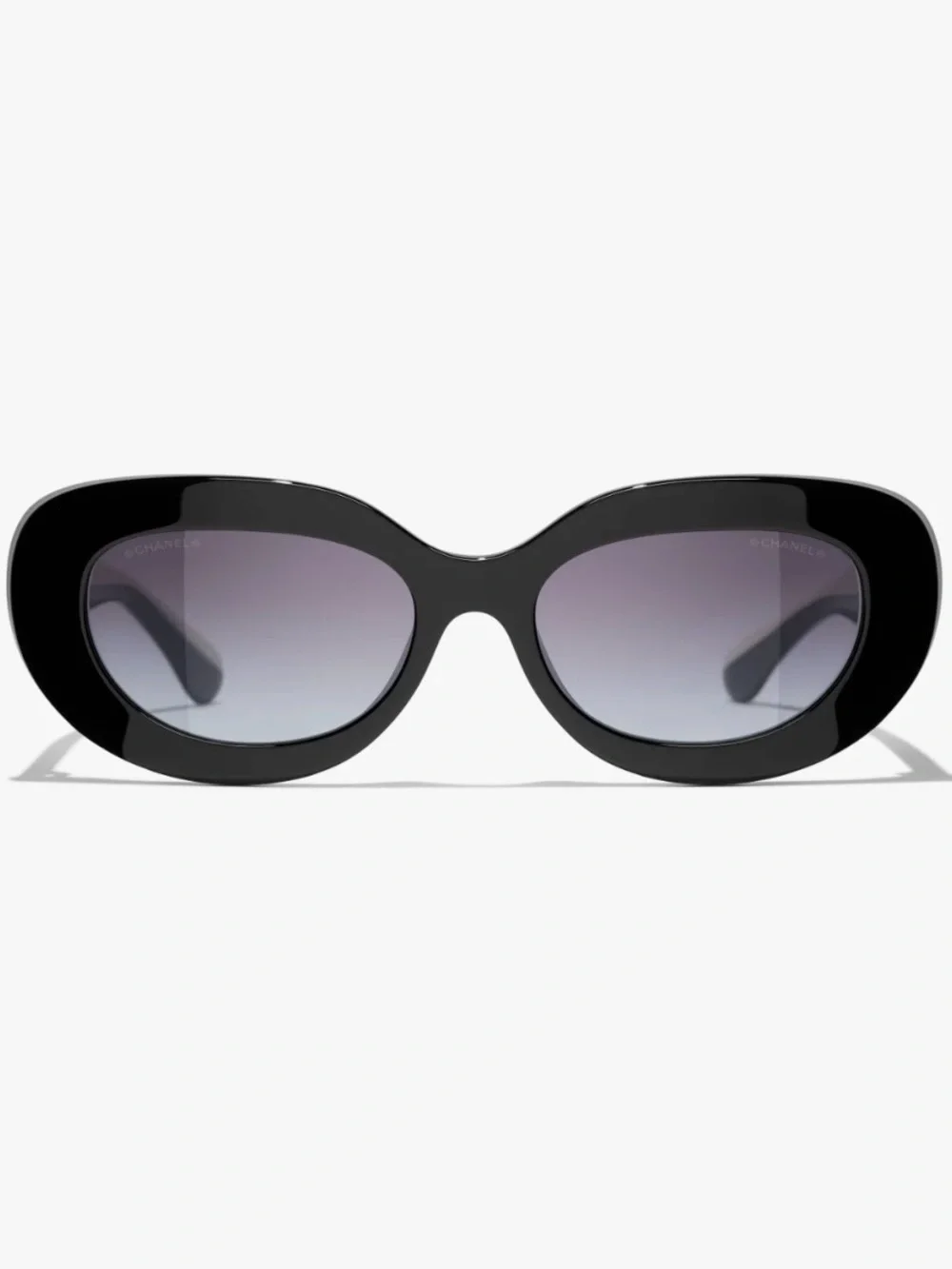 Chanel NWT Black Oval Women's Sunglasses - Designer Style - Picture 1 of 11